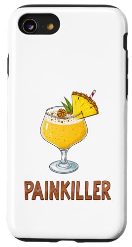 Lustiges und tropisches Schmerzmittel, Ananas-Cocktail-Thema Hülle für iPhone SE (2020) / 7 / 8 von Amazing Drink Designs Co.