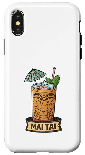 Mai Tai Einzigartiges tropisches Tiki-Getränk-Design Hülle für iPhone X/XS Mai Tai Einzigartiges tropisches Tiki-Getränk-Design Hülle für iPhone X/XS von Amazing Drink Designs Co.