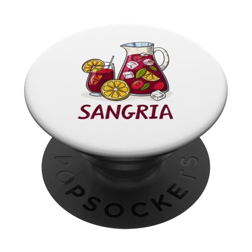 Sangria Erfrischendes Getränk Kunstwerk Getränk Illustration PopSockets Klebender PopGrip von Amazing Drink Designs Co.