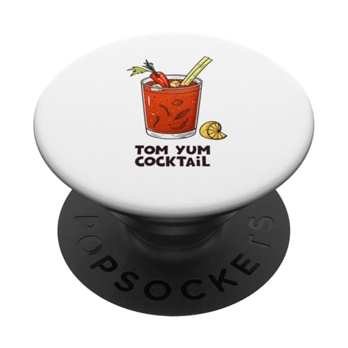 Tom Yum Cocktail-Getränkeliebhaber PopSockets Klebender PopGrip Tom Yum Cocktail-Getränkeliebhaber PopSockets Klebender PopGrip von Amazing Drink Designs Co.