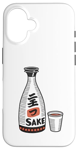 Traditionelle japanische Sake-Flasche und -becher Hülle für iPhone 16 Traditionelle japanische Sake-Flasche und -becher Hülle für iPhone 16 von Amazing Drink Designs Co.