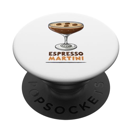 Trendiger Espresso Martini Kaffee Cocktail PopSockets Klebender PopGrip Trendiger Espresso Martini Kaffee Cocktail PopSockets Klebender PopGrip von Amazing Drink Designs Co.