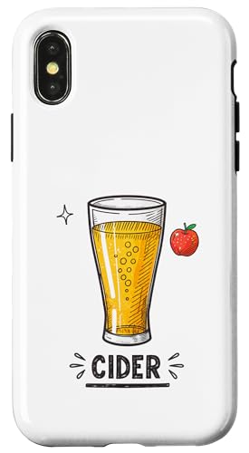 Trendiges Apfelwein-Liebhaber-Kunstwerk mit Apfel Hülle für iPhone X/XS von Amazing Drink Designs Co.