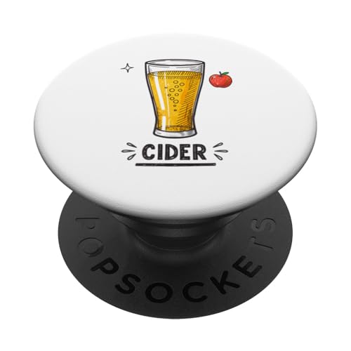 Trendiges Apfelwein-Liebhaber-Kunstwerk mit Apfel PopSockets Klebender PopGrip Trendiges Apfelwein-Liebhaber-Kunstwerk mit Apfel PopSockets Klebender PopGrip von Amazing Drink Designs Co.
