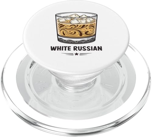 Weiße russische Cocktail-Kunst-Grafik PopSockets PopGrip für MagSafe Weiße russische Cocktail-Kunst-Grafik PopSockets PopGrip für MagSafe von Amazing Drink Designs Co.