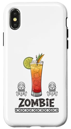 Zombie-Cocktail mit lustigem Totenkopf-Kunst Hülle für iPhone X/XS Zombie-Cocktail mit lustigem Totenkopf-Kunst Hülle für iPhone X/XS von Amazing Drink Designs Co.
