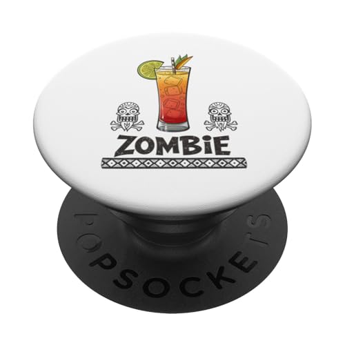 Zombie-Cocktail mit lustigem Totenkopf-Kunst PopSockets Klebender PopGrip Zombie-Cocktail mit lustigem Totenkopf-Kunst PopSockets Klebender PopGrip von Amazing Drink Designs Co.