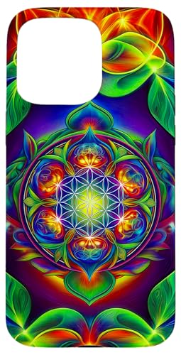 Abstrakte Heilige Geometrie Blume des Lebens Kunst Hülle für iPhone 15 Pro Max Abstrakte Heilige Geometrie Blume des Lebens Kunst Hülle für iPhone 15 Pro Max von Amazing Pattern Design Accessories by AiMaginarium