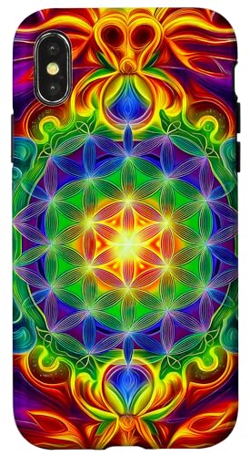 Abstrakte Heilige Geometrie Blume des Lebens Kunst Hülle für iPhone X/XS Abstrakte Heilige Geometrie Blume des Lebens Kunst Hülle für iPhone X/XS von Amazing Pattern Design Accessories by AiMaginarium