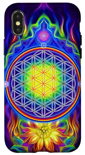 Abstrakte Heilige Geometrie Blume des Lebens Kunst Hülle für iPhone X/XS Abstrakte Heilige Geometrie Blume des Lebens Kunst Hülle für iPhone X/XS von Amazing Pattern Design Accessories by AiMaginarium
