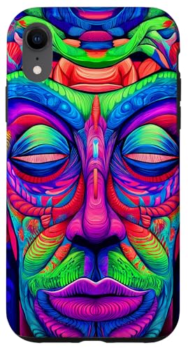 Abstraktes trippy psychedelisches Linienkunstmuster Hülle für iPhone XR Abstraktes trippy psychedelisches Linienkunstmuster Hülle für iPhone XR von Amazing Pattern Design Accessories by AiMaginarium
