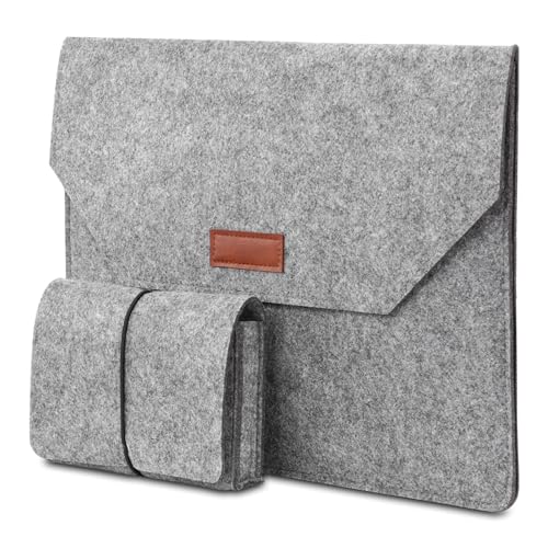 Laptop Hülle 15 Zoll - Modell 2: 40 x 29 cm + 17 x 13 cm - wasserdichte Laptoptasche, Notebook PC Schutzhülle, Filz-Laptop Sleeve Dunkelgrau Laptop Hülle 15 Zoll - Modell 2: 40 x 29 cm + 17 x 13 cm - wasserdichte Laptoptasche, Notebook PC Schutzhülle, Filz-Laptop Sleeve Dunkelgrau von Amazinggirl