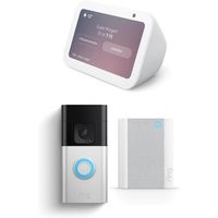 Ring Battery Video Doorbell Plus + Chime Gen 2 + Amazon Echo Show 5 (3. Gen) von Amazon, Ring
