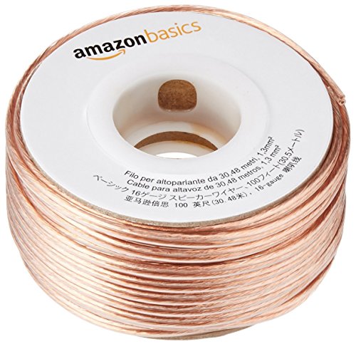 Amazon Basics 16-gauge Speaker Wire - 30.48 m (100 feet), Transparent von Amazon Basics