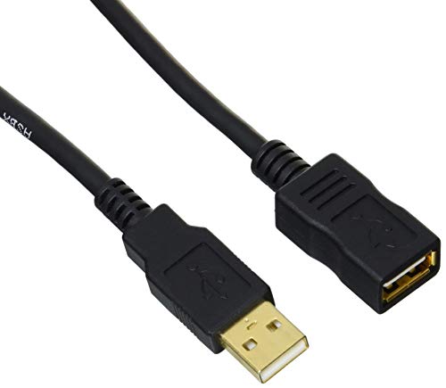 Amazon Basics 1IGG USB 2.0-Verlängerungskabel USB-A Stecker auf A-Buchse, 2 m, Schwarz von Amazon Basics