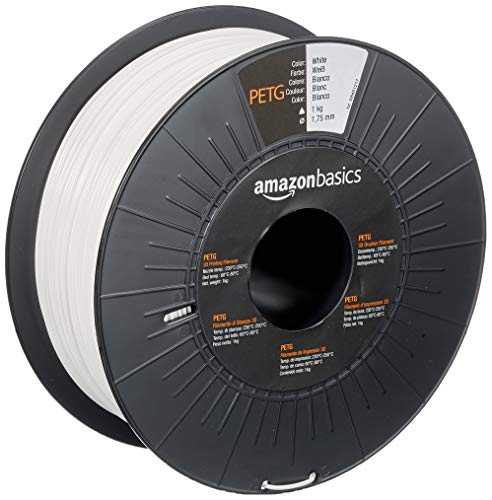 Amazon Basics 3D-Drucker-Filament aus PETG-Kunststoff, 1.75 mm, Weiß, 1-kg-Spule Amazon Basics 3D-Drucker-Filament aus PETG-Kunststoff, 1.75 mm, Weiß, 1-kg-Spule von Amazon Basics