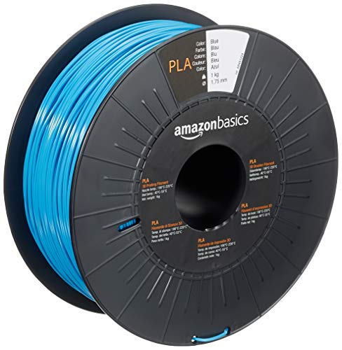 Amazon Basics 3D-Drucker-Filament aus PLA-Kunststoff, 1.75 mm, Blau, 1-kg-Spule von Amazon Basics