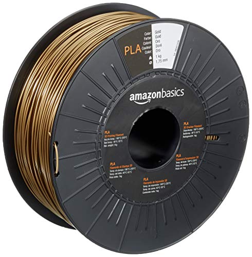 Amazon Basics 3D-Drucker-Filament aus PLA-Kunststoff, 1.75 mm, Goldfarben, 1-kg-Spule Amazon Basics 3D-Drucker-Filament aus PLA-Kunststoff, 1.75 mm, Goldfarben, 1-kg-Spule von Amazon Basics