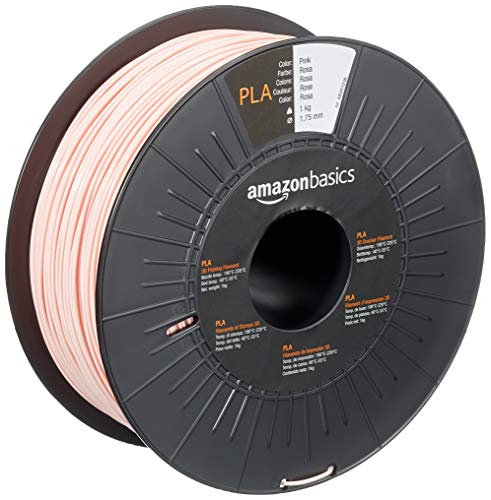 Amazon Basics 3D-Drucker-Filament aus PLA-Kunststoff, 1.75 mm, Rosa, 1-kg-Spule von Amazon Basics