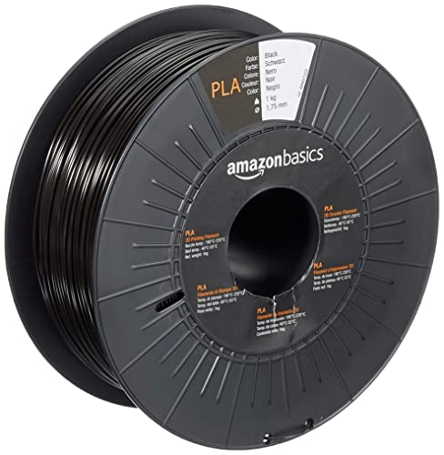 Amazon Basics 3D-Drucker-Filament aus PLA-Kunststoff, 1.75 mm, Schwarz, 1 Spool von Amazon Basics