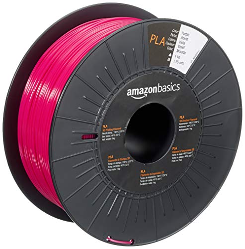 Amazon Basics 3D-Drucker-Filament aus PLA-Kunststoff, 1.75 mm, Violett, 1-kg-Spule von Amazon Basics