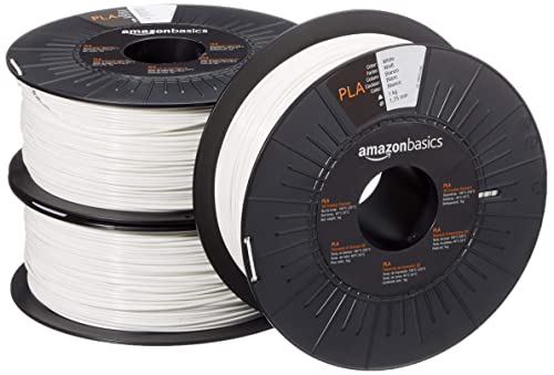 Amazon Basics 3D-Drucker-Filament aus PLA-Kunststoff, 1.75 mm, Weiß, 1-kg-Spule, 3 Stück Amazon Basics 3D-Drucker-Filament aus PLA-Kunststoff, 1.75 mm, Weiß, 1-kg-Spule, 3 Stück von Amazon Basics