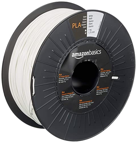 Amazon Basics 3D-Drucker-Filament aus PLA-Kunststoff, 1.75 mm, Weiß, 1-kg-Spule Amazon Basics 3D-Drucker-Filament aus PLA-Kunststoff, 1.75 mm, Weiß, 1-kg-Spule von Amazon Basics