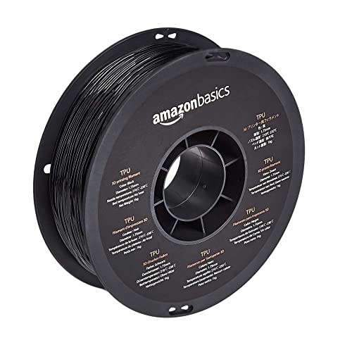 Amazon Basics 3D-Drucker-Filament aus TPU-Kunststoff, 1.75 mm, 1-kg-Spule, Schwarz Amazon Basics 3D-Drucker-Filament aus TPU-Kunststoff, 1.75 mm, 1-kg-Spule, Schwarz von Amazon Basics