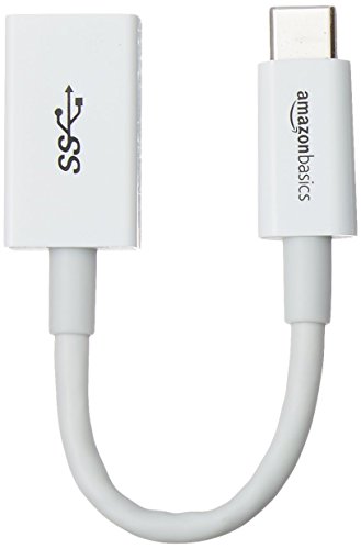 Amazon Basics Adapterkabel USB-C-Stecker auf USB-A-Buchse (3.1, Gen. 1), 5 Gbit/s Highspeed, USB-IF-Zertifizierung, für Laptops, Tablets, Handys, 1Stück, weiß von Amazon Basics