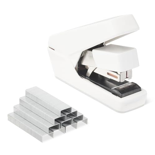 Amazon Basics Bürotacker, robuste Ausführung, müheloses Heften, 40 Blatt Kapazität, 1000 flache Heftklammern, Weiß, 12,1 x 3,6 x 8,6 cm Amazon Basics Bürotacker, robuste Ausführung, müheloses Heften, 40 Blatt Kapazität, 1000 flache Heftklammern, Weiß, 12,1 x 3,6 x 8,6 cm von Amazon Basics
