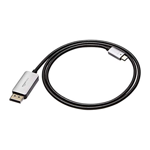 Amazon Basics DisplayPort auf USB-C Kabel, Aluminium, 0.9 m, Grau von Amazon Basics