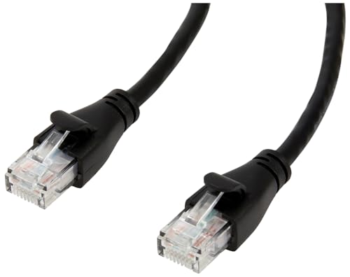 Amazon Basics – Ethernet-Patch-Internetkabel RJ45 Cat-6, 7,6 m, 10 Stück, Schwarz von Amazon Basics