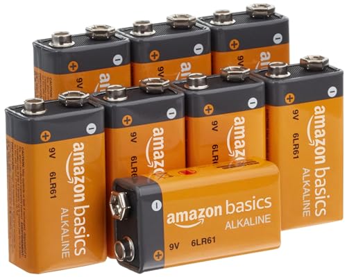 Amazon Basics Everyday Alkalisch batterien, 9 V, 8 Stück (Aussehen kann variieren) von Amazon Basics