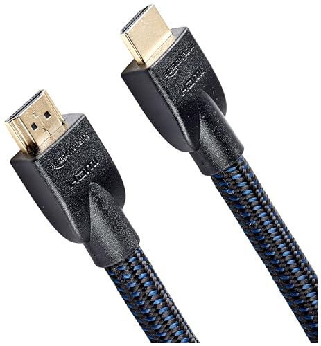 Amazon Basics Geflochtenes HDMI-Kabel, Schwarz, 7.6 m von Amazon Basics