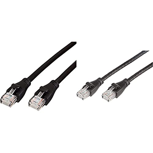 Amazon Basics Gigabit-Ethernet-LAN-Kabel, RJ45, Cat6, ideal für Heim- und Büronetzwerke, 0,9 Meter & Ethernet-Netzwerkkabel, RJ45, Cat6, 3 m, 1.000Mbit/s, 5-Pack von Amazon Basics