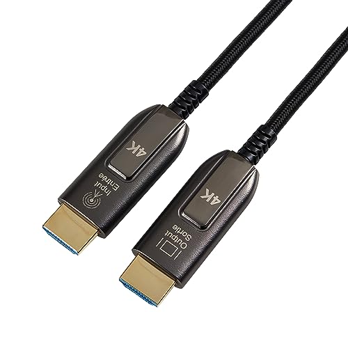 Amazon Basics Glasfaser-HDMI-Kabel, umflochten, Hochgeschwindigkeitskabel, 10 m, Schwarz von Amazon Basics
