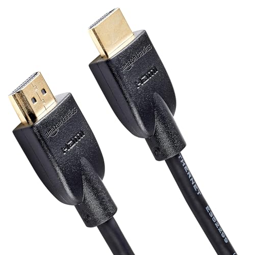 Amazon Basics 4K-HDMI-Kabel, 7,6 m, 18 Gbit/s Highspeed mit Ethernet, 4K@60Hz, 2160p, Schwarz von Amazon Basics