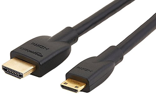 Amazon Basics HL-007342 Hochgeschwindigkeits-HDMI-Kabel, Typ Mini-HDMI auf HDMI C, 1.8 m, Schwarz von Amazon Basics