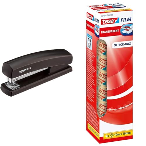 Amazon Basics Heftgerät mit 1.000 Heftklammern, 1-pro Packung, Schwarz & tesafilm transparent - Transparentes Klebeband mit starker Haftung Amazon Basics Heftgerät mit 1.000 Heftklammern, 1-pro Packung, Schwarz & tesafilm transparent - Transparentes Klebeband mit starker Haftung von Amazon Basics