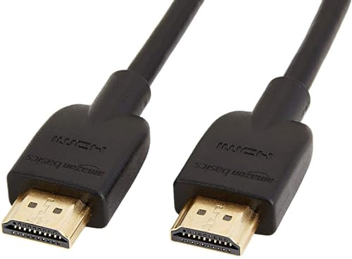 Amazon Basics Hochgeschwindigkeitskabel, Ultra HD HDMI 2.0, HDMI A auf HDMI A, unterstützte 3D-Formate, mit Audio-Rückkanal, 0.9 m, 3 feet, 2 Stück, Schwarz von Amazon Basics