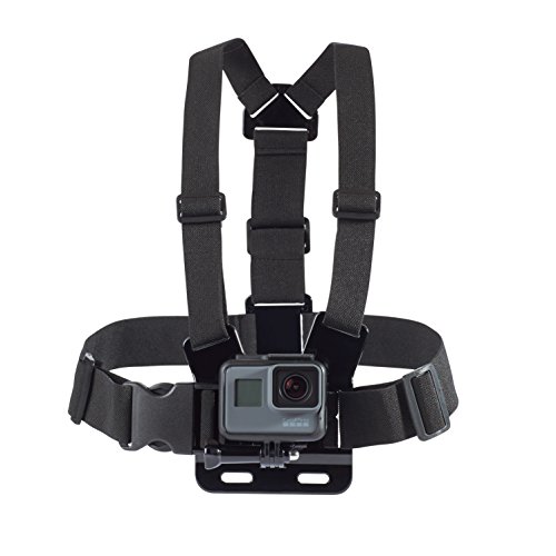 Amazon Basics - Verstellbare Brusthalterung für GoPro und Action-Kameras - Schwarz von Amazon Basics