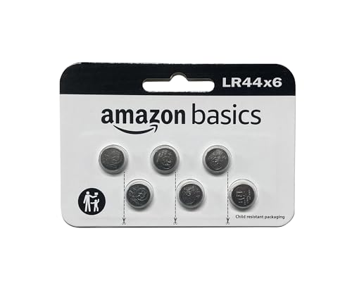 Amazon Basics – LR44 Alkaline-Knopfzelle, 6 stück von Amazon Basics