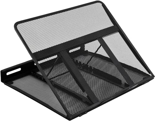 Amazon Basics Laptopständer, belüftet, verstellbar, 33 x 28,7 x 18,5 cm, ergonomisch, Schwarz von Amazon Basics