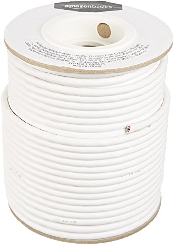 Amazon Basics - Lautsprecherkabel - 14 AWG (1,63 mm), 99,9 % sauerstofffreies Kupfer, 61 m, Rot, Schwarz von Amazon Basics