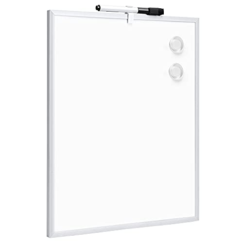 Amazon Basics Magnetisches Whiteboard, Aluminiumrahmen, trocken abwischbar, 27,9 cm x 35,6 cm, Weiß von Amazon Basics