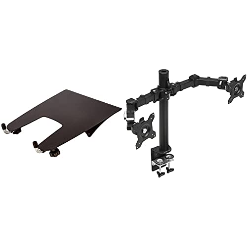 Amazon Basics Montageplatte für Notebook-Halterungsarm & Monitor-Halterung/Tragarm für 2 Monitore, mit Einstellbarer Höhe, 360-Grad-Drehung, Einstellbarer Bildschirmneigung und Kabelorganizer, Stahl Amazon Basics Montageplatte für Notebook-Halterungsarm & Monitor-Halterung/Tragarm für 2 Monitore, mit Einstellbarer Höhe, 360-Grad-Drehung, Einstellbarer Bildschirmneigung und Kabelorganizer, Stahl von Amazon Basics
