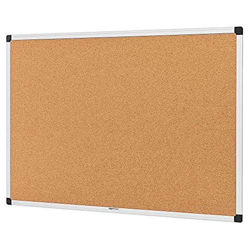 Amazon Basics Notizbrett aus Kork, Rechteckig Aluminumrahmen, 90 x 60 cm, silber Amazon Basics Notizbrett aus Kork, Rechteckig Aluminumrahmen, 90 x 60 cm, silber von Amazon Basics