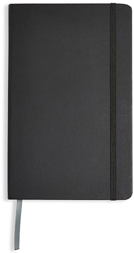 Amazon Basics Notizbuch, klassisches Design, Größe, liniert, Schwarz von Amazon Basics