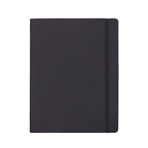 Amazon Basics Notizbuch, nicht liniert, Softcover, XL-Format, 25 x 20 cm, Schwarz von Amazon Basics