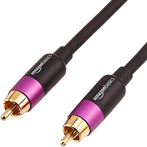 Amazon Basics PBH-19089 - Subwoofer-Kabel, RCA, 4.6 m, Schwarz von Amazon Basics